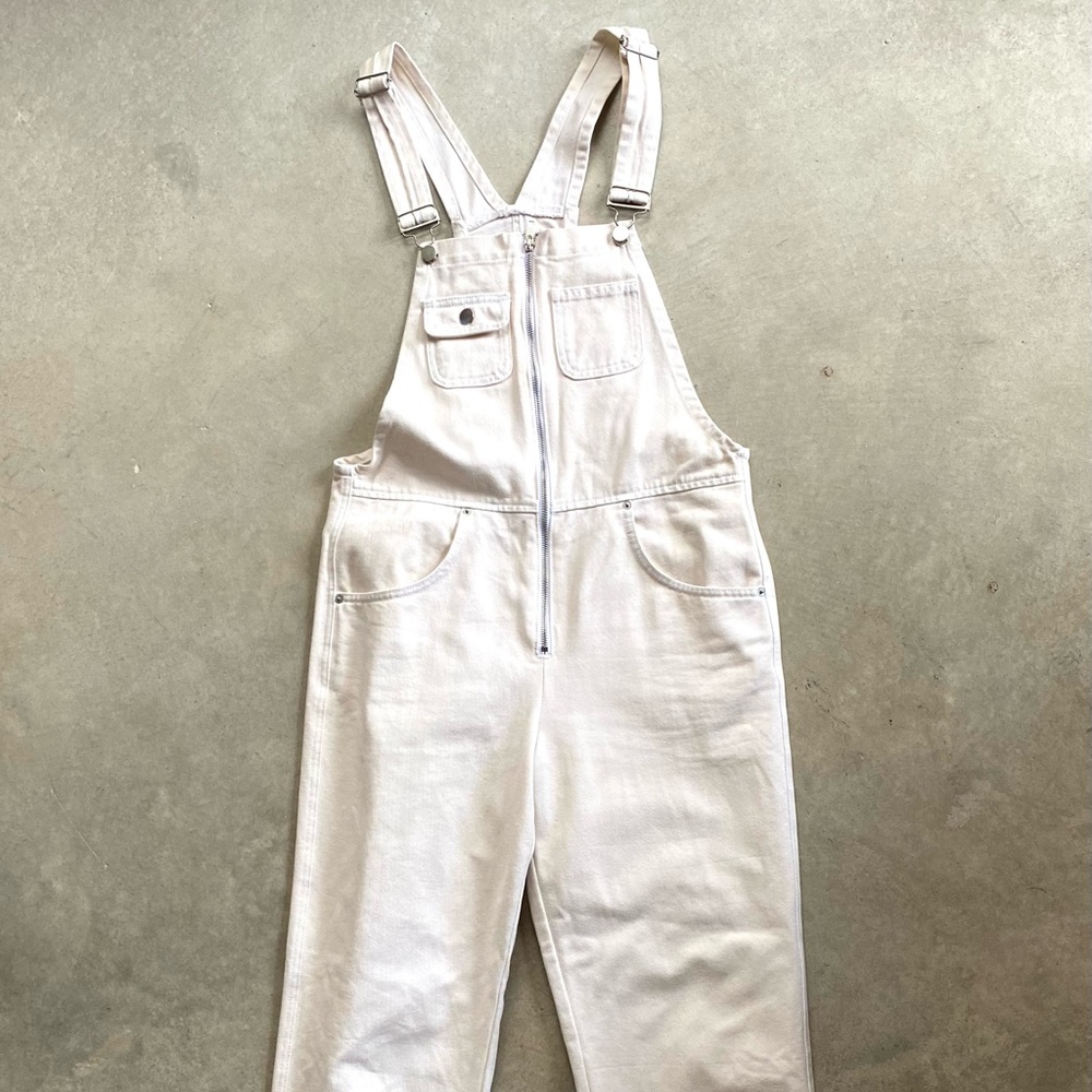 Reformation White Overalls